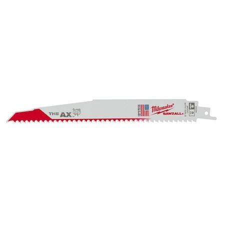 Milwaukee Tool 9 in. 8 TPI The AxSAWZALL Blade-Bulk 10 48-01-2006